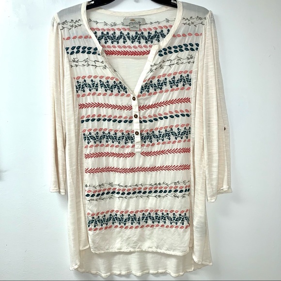 Embroidered Cream Blouse / Tunic - Picture 1 of 9